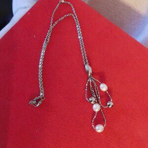 Ladies Morellato Silver Necklace c/w Pearls